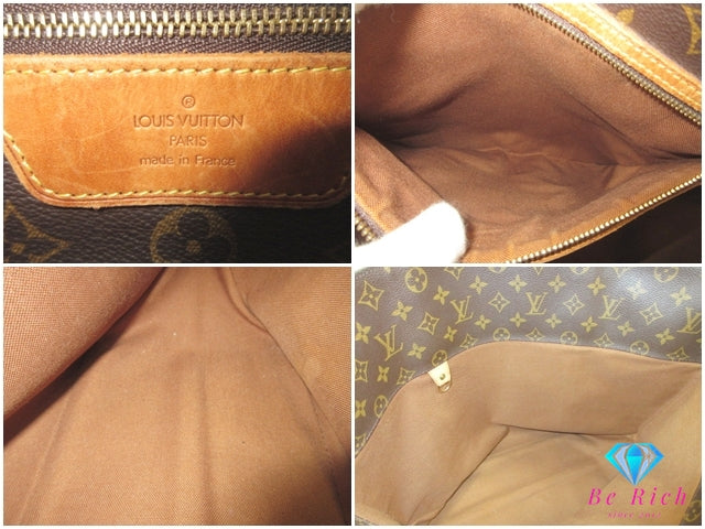 ルイ ヴィトン LOUIS VUITTON モノグラム サック ショッピング M51108 ブラウン 茶 PVC レザー LV ロゴ トートバッグ ショルダーバッグ バッグ 肩掛け 鞄 【中古】【送料無料】 bk10187