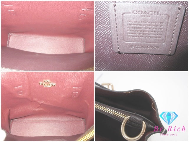 コーチ COACH モリー トート バッグ 25 C4250 シグネチャー アイボリー 2way ハンドバッグ ショルダーバッグ PVC レザー 肩掛け 斜め掛け 鞄 【中古】【送料無料】 bk10204