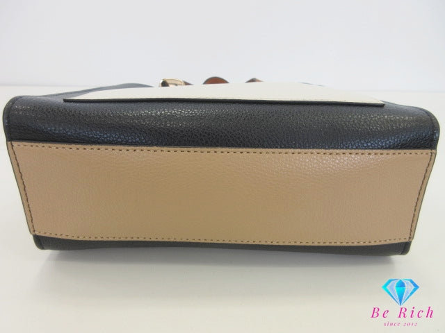 マーク ジェイコブス MARC JACOBS 2way ハンドバッグ ショルダーバッグ M0016132 ブラック アイボリー ブラウン レザー ショルダーなし 鞄 【中古】【送料無料】 bk10207