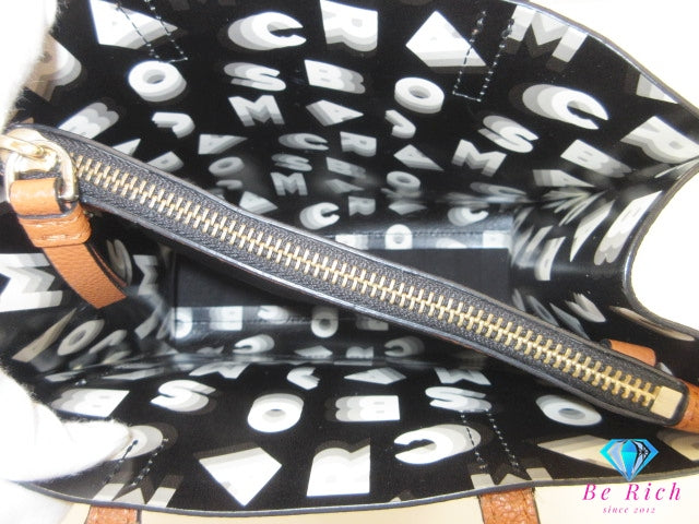 マーク ジェイコブス MARC JACOBS 2way ハンドバッグ ショルダーバッグ M0016132 ブラック アイボリー ブラウン レザー ショルダーなし 鞄 【中古】【送料無料】 bk10207