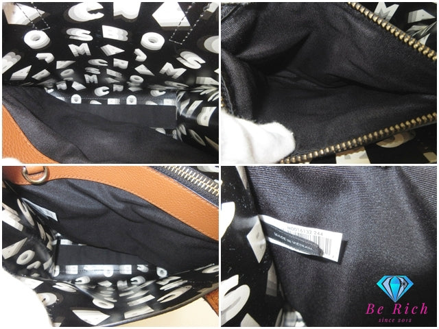 マーク ジェイコブス MARC JACOBS 2way ハンドバッグ ショルダーバッグ M0016132 ブラック アイボリー ブラウン レザー ショルダーなし 鞄 【中古】【送料無料】 bk10207