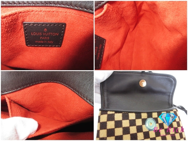 ルイ ヴィトン LOUIS VUITTON ダミエ ソバージュ ガゼル M92130 茶 ブラウン ハラコ レザー LV ロゴ ショルダーバック ポシェットグ 鞄 【中古】【送料無料】bk10341