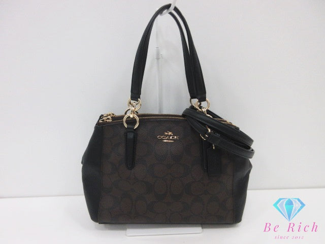 COACHハンドバッグ ダークブラウン2WAYバッグ ショルダーバッグ コーチ