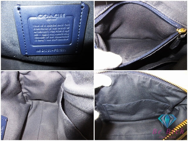 コーチ COACH ミニ ベネット 2way ハンドバッグ ショルダーバッグ F57521 ストラップなし 黒 ブラック レザー ロゴ ボストンバッグ 鞄 【中古】【送料無料】 bk10496