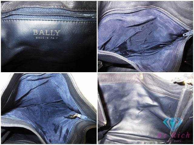 バリー BALLY ショルダーバッグ ポシェット ブラック 黒 レザー ロゴ 肩掛け 斜め掛け クロスボディ 鞄 【中古】【送料無料】bk10632