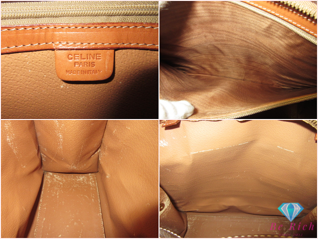 セリーヌ CELINE トートバッグ ハンドバッグ マカダム ブラウン 茶 ロゴ ブラゾン 手提げ 鞄 【中古】【送料無料】 bk10642