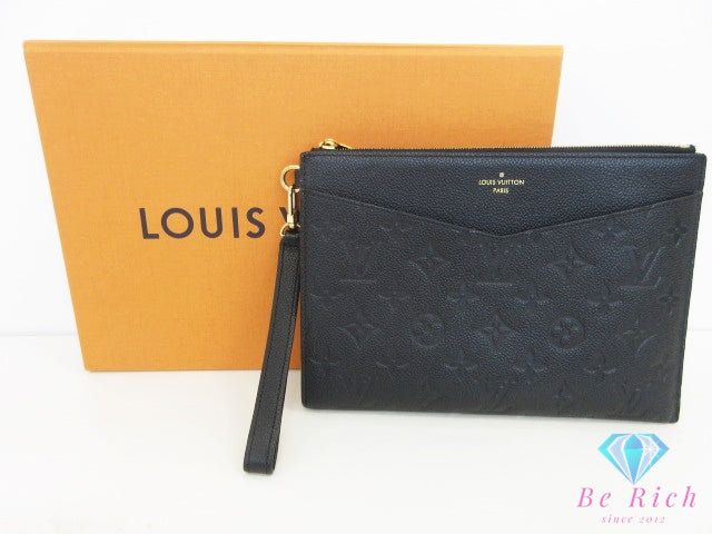 ルイ ヴィトン LOUIS VUITTON モノグラム アンプラント ポシェット メラニー MM M68705 黒 ノワール ブラック レザー ロゴ セカンドバッグ クラッチバッグ 【中古】【送料無料】 bk10706