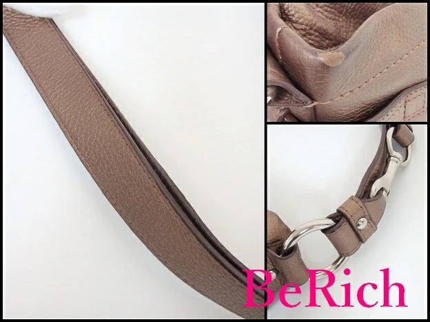 コーチ COACH ショルダーバッグ F19723 レザー ブロンズ ロゴ 斜め掛け 肩掛け 鞄 【中古】【送料無料】 bk5162