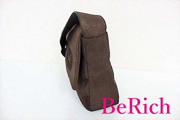 美品 サルヴァトーレ フェラガモ Salvatore Ferragamo ショルダーバッグ BZ 21 7752 ガンチーニ キャンバス レザー ロゴ 肩掛け 鞄 【中古】【送料無料】 bk5661