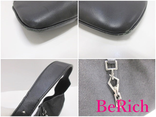 グッチ GUCCI ショルダーバッグ 28629 ジャッキー 黒 ブラック キャンバス レザー ロゴ ハンドバッグ 鞄 【中古】【送料無料】 bk8207