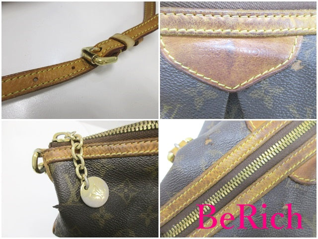 ルイ ヴィトン LOUIS VUITTON 2way トートバッグ ショルダーバッグ モノグラム パレルモ GM M40146 茶 ブラウン LV ロゴ ハンドバッグ 鞄 【中古】【送料無料】 bk8230