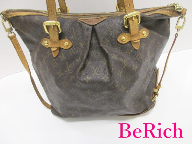 ルイ ヴィトン LOUIS VUITTON 2way トートバッグ ショルダーバッグ モノグラム パレルモ GM M40146 茶 ブラウン LV ロゴ ハンドバッグ 鞄 【中古】【送料無料】 bk8230