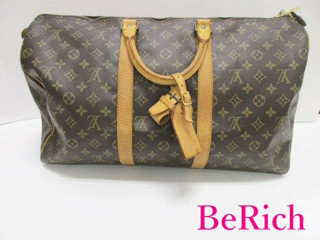 ルイ ヴィトン LOUIS VUITTON ボストンバッグ モノグラム キーポル 50 M41426 ブラウン 茶 PVC レザー LV ロゴ ハンドバッグ トラベル 旅行 鞄 【中古】【送料無料】 bk8243