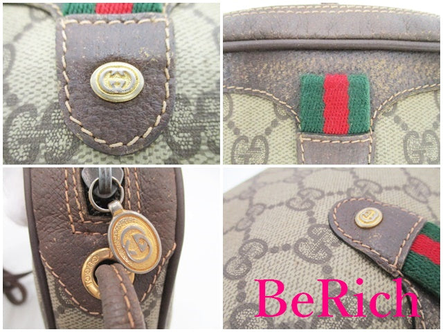 グッチ GUCCI ショルダーバッグ 164.02.066 GG スプリーム レザー ロゴ オールド ヴィンテージ 肩掛け 斜め掛け 鞄 レディース 【中古】【送料無料】 bk8257