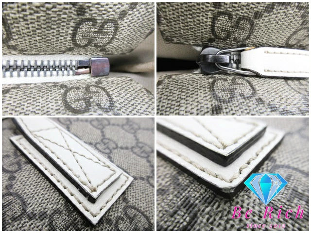グッチ GUCCI トートバッグ 211138 GG スプリーム ベージュ アイボリー PVC レザー ロゴ ハンド ショルダー 鞄 【中古】【送料無料】 bk8604