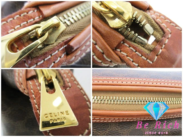 セリーヌ CELINE ハンドバッグ バニティバッグ MC 97/2 ポーチ マカダム レザー ロゴ 鞄 【中古】【送料無料】 bk8622