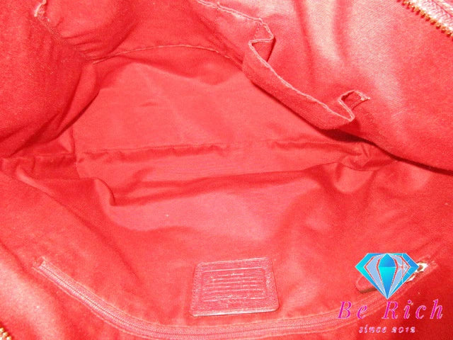 コーチ ベイリー サフィアーノ トートバッグ 33480 赤 レッド グレー レザー ショルダーバッグ ハンドバッグ COACH 【中古】【送料無料】 bk8670