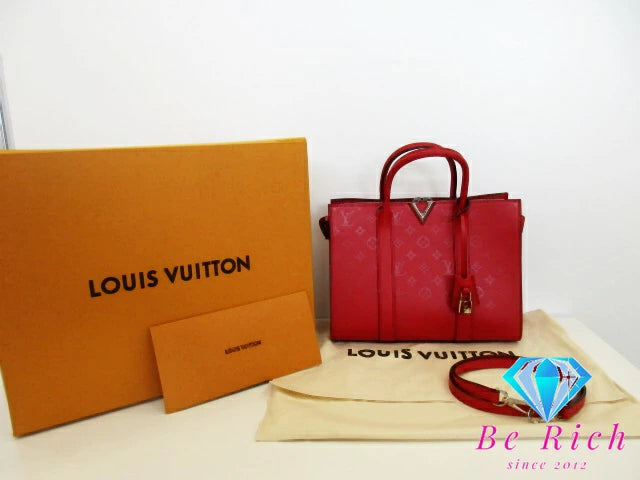 美品 ルイ ヴィトン LOUIS VUITTON 2way トートバッグ ヴェリー トート MM M43542 赤 レッド ルビー LV ロゴ ショルダーバッグ ハンドバッグ 鞄 【中古】【送料無料】 bk9117