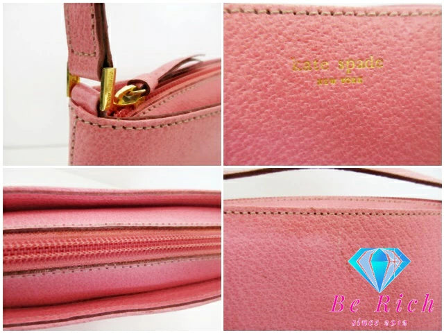 ケイト スペード kate spade ワン ショルダーバッグ トートバッグ ピンク レザー ロゴ 肩掛け 鞄 【中古】【送料無料】 bk9145