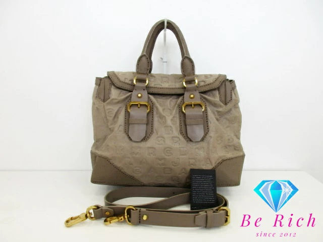 マーク バイ マークジェイコブス MARC BY MARC JACOBS 2way ハンドバッグ ベージュ レザー ロゴ ショルダーバッグ 肩掛け 鞄 【中古】【送料無料】 bk9287
