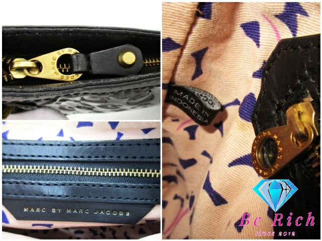 マーク バイ マークジェイコブス MARC BY MARC JACOBS ショルダーバッグ ブラック 黒 パテント レザー ロゴ 肩掛け 鞄 【中古】【送料無料】 bk9296