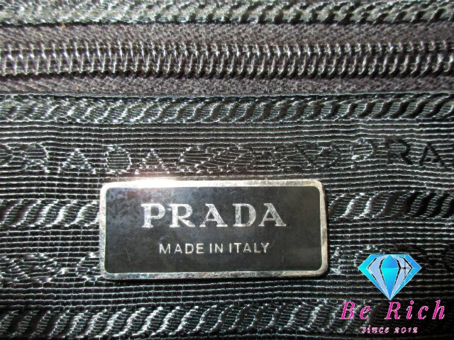 プラダ PRADA ショルダーバッグ ポコノ ブラック 黒 ナイロン ロゴ 鞄 肩掛け 斜め掛け メンズ レディース【中古】【送料無料】 bk9314