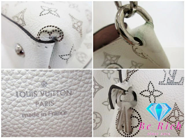 ルイ ヴィトン LOUIS VUITTON マヒナ ムリア M58483 ホワイト ブロン 2way ハンドバッグ ロゴ レザー ショルダーバッグ 肩掛け 鞄 レディース【中古】【送料無料】 bk9394