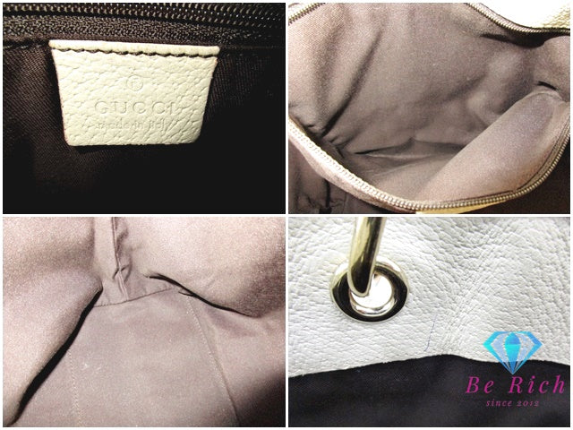 グッチ トートバッグ 120836 GG ブラウン 茶 アイボリー キャンバス レザー ハンドバッグ GUCCI 手提げ 鞄【中古】【送料無料】 bk9456