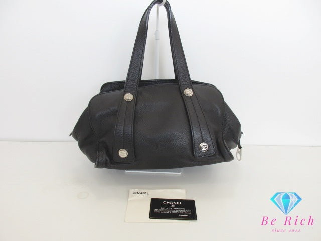 シャネル CHANEL ミニ ボストンバッグ ハンドバッグ A29316 ブラック 黒 レザー ココマーク CC ロゴ ショルダーバッグ 鞄 【中古】【送料無料】 bk9499