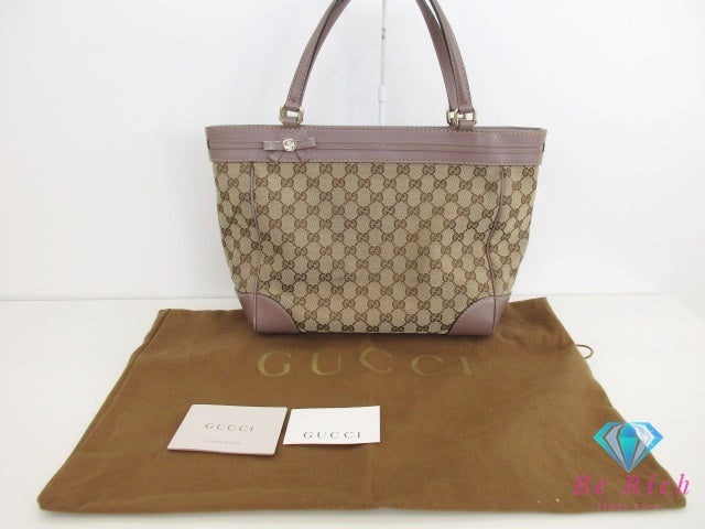 グッチ GUCCI トートバッグ 257061 メイフェア GG キャンバス ピンク ベージュ ブラウン 茶 レザー ロゴ リボン ショルダーバッグ ハンドバッグ 鞄 【中古】【送料無料】 bk9521