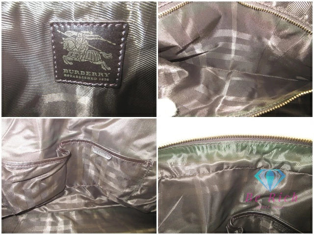 バーバリー BURBERRY キルティング ハンドバッグ ブラック 黒 レザー ロゴ トートバッグ 手提げ 鞄 【中古】【送料無料】 bk9655
