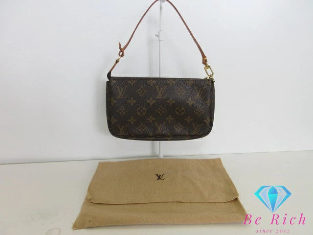 ルイ ヴィトン LOUIS VUITTON アクセサリーポーチ モノグラム ポシェット アクセソワール M51980 ブラウン 茶 PVC レザー LV ロゴ ハンドバッグ ショルダーバッグ 鞄 【中古】【送料無料】bk9724