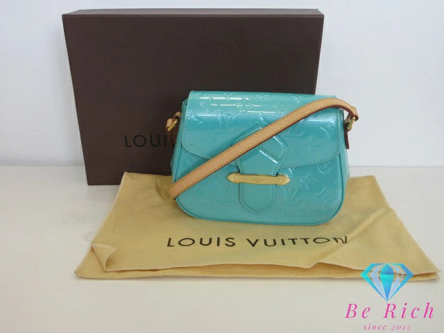ルイ ヴィトン LOUIS VUITTON ショルダーバッグ モノグラム ヴェルニ ベルフラワー M91730 ブルーラゴン 水色 パテント レザー エナメル LV ロゴ ポシェット クロスボディ ハンドバッグ 鞄 【中古】【送料無料】 bk9743