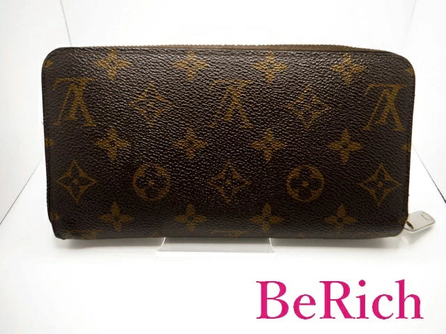 ルイ ヴィトン ジッピー ウォレット M60017 モノグラム 茶 ブラウン PVC レザー ラウンド ファスナー 長財布 LOUIS VUITTON 【中古】【送料無料】 bs3192