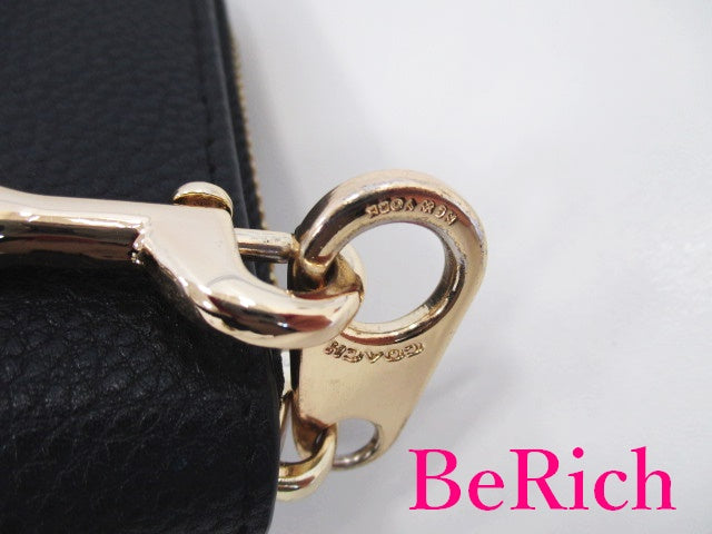 コーチ COACH ラウンド ファスナー 長財布 C3548 ホースアンドキャリッジ ブラック 黒 レザー ロゴ 二つ折り財布 ロング ウォレット 【中古】【送料無料】 bs3289