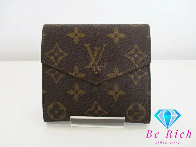 ルイ ヴィトン LOUIS VUITTON Wホック 二つ折り財布 モノグラム ポルト モネ ビエ カルトクレディ 旧型 M61660 LV ロゴ コンパクト ウォレット 【中古】【送料無料】 bs3306