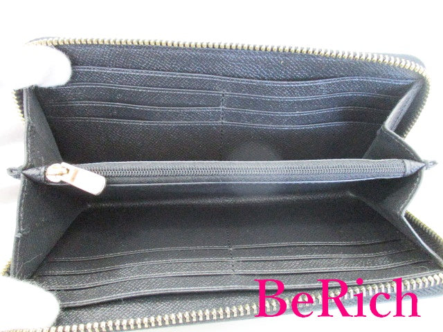 コーチ COACH ラウンド ファスナー 長財布 F54007 レザー 黒 ブラック ラウンドファスナー ロング ウォレット 【中古】【送料無料】bs3337
