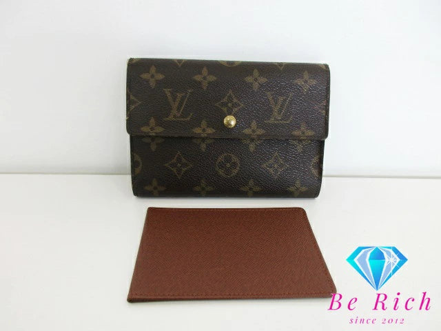 ルイ ヴィトン LOUIS VUITTON 三つ折り財布 モノグラム ポルト トレゾール エテュイ パピエ M61202 LV ロゴ 中財布 ミディアム ウォレット【中古】【送料無料】bs3617