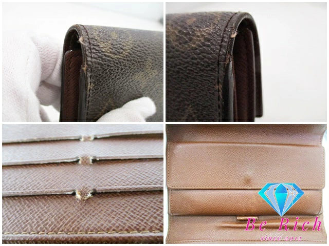 ルイ ヴィトン LOUIS VUITTON 三つ折り財布 長財布 モノグラム ポルト トレゾール インターナショナル M61215 LV ロゴ 二つ折り財布 ロング ウォレット 【中古】【送料無料】bs3629