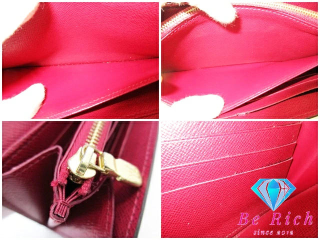 ルイ ヴィトン LOUIS VUITTON 二つ折り財布 長財布 モノグラム ポルトフォイユ サラ M62234 フューシャ LV ロゴ ロング ウォレット 【中古】【送料無料】 bs3697