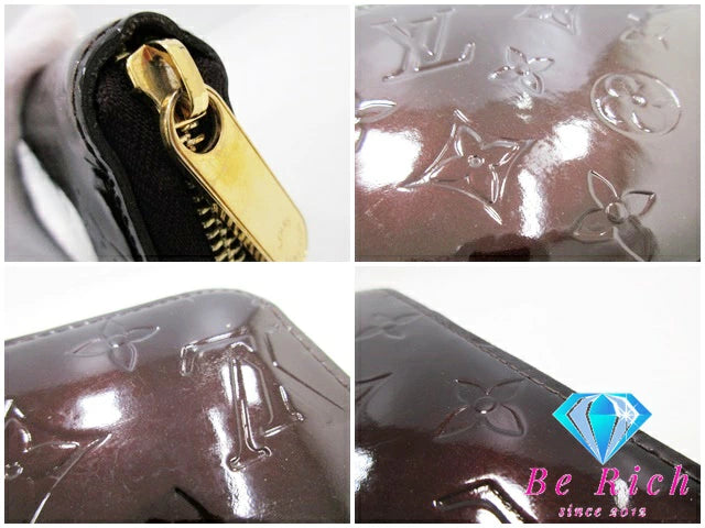 ルイ ヴィトン LOUIS VUITTON 二つ折り財布 長財布 モノグラム ヴェルニ ジッピー ウォレット M93522 アマラント パテント レザー エナメル LV ロゴ ラウンドファスナー ロング ウォレット 【中古】【送料無料】 bs3738