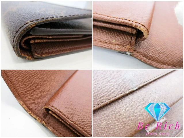 ルイ ヴィトン LOUIS VUITTON 三つ折り 長財布 モノグラム ポルト フォイユ インターナショナル M61217 LV ロゴ 二つ折り財布 ロング ウォレット 【中古】【送料無料】bs3777