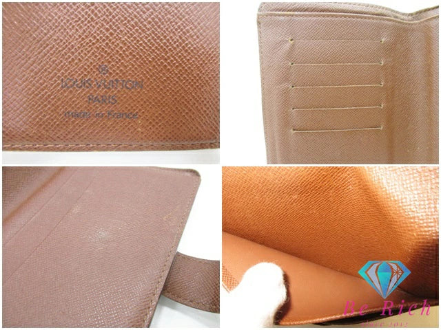 ルイ ヴィトン LOUIS VUITTON モノグラム ポルト パピエ ジップ M61207 LV ロゴ 二つ折り財布 中財布 ミディアム ウォレット 【中古】【送料無料】 bs3951