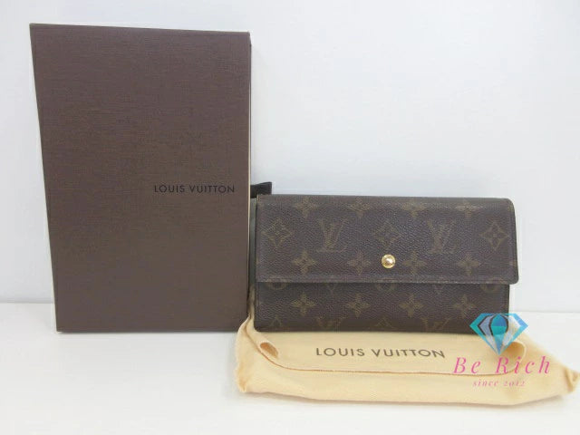 ルイ ヴィトン LOUIS VUITTON 三つ折り 長財布 モノグラム ポルト フォイユ インターナショナル M61217 LV ロゴ 二つ折り財布 ロング ウォレット 【中古】【送料無料】bs4054