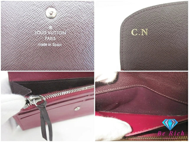 ルイ ヴィトン LOUIS VUITTON 長財布 エピ ポルト フォイユ エミリー M60851 フューシャ 赤紫 ロゴ レザー 二つ折り財布 ロング ウォレット 【中古】【送料無料】 bs4124