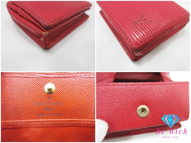 ルイ ヴィトン LOUIS VUITTON コインケース M63697 エピ ポルト モネ ボワット カスティリアン レッド 赤 スクエア 四方開き 小銭入れ コンパクト ウォレット 【中古】【送料無料】 bs4172