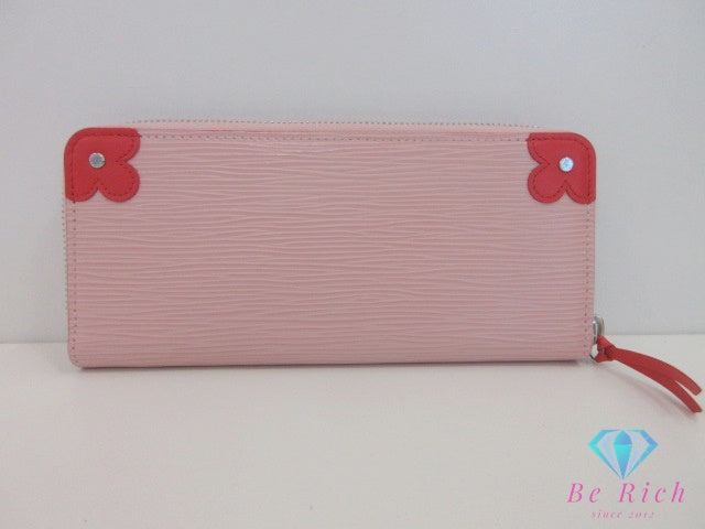 美品 ルイ ヴィトン LOUIS VUITTON エピ ポルトフォイユ クレマンス M62967 ローズ バレリーヌ コクリコ ロゴ 【中古】【送料無料】 bs4191