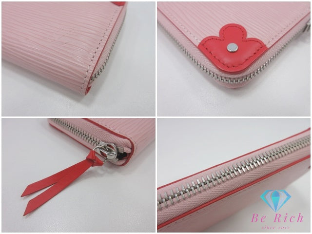 美品 ルイ ヴィトン LOUIS VUITTON エピ ポルトフォイユ クレマンス M62967 ローズ バレリーヌ コクリコ ロゴ 【中古】【送料無料】 bs4191