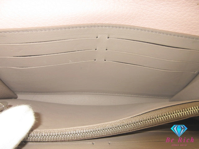 ルイ ヴィトン LOUIS VUITTON ポルト フォイユ カプシーヌ M61250 マグノリア ピンク トリヨン レザー LV ロゴ 長財布 二つ折り財布 ロング ウォレット 【中古】【送料無料】 bs4207