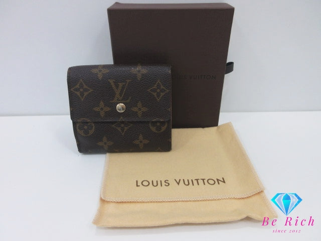 ルイ ヴィトン LOUIS VUITTON Wホック 二つ折り財布 モノグラム ポルト フォイユ エリーズ M61654 LV ロゴ ミニ コンパクト ウォレット 【中古】【送料無料】 bs4219